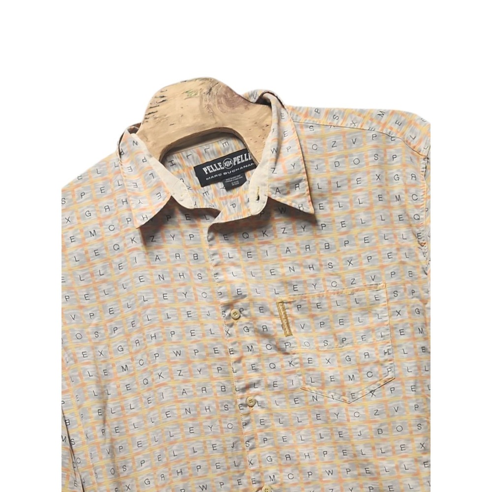 Pelle Pelle Marc Buchanan Shirt Men Large Multicolor Pelle All‎ Over Print Baggy